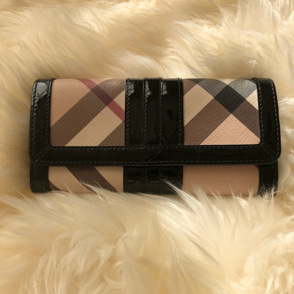 Patent leather Burberry wallet